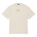 Balenciaga FW21 Couture Boxy Alphabet Printing Round Neck Pullover Short Sleeve Beige 651795TJV900905