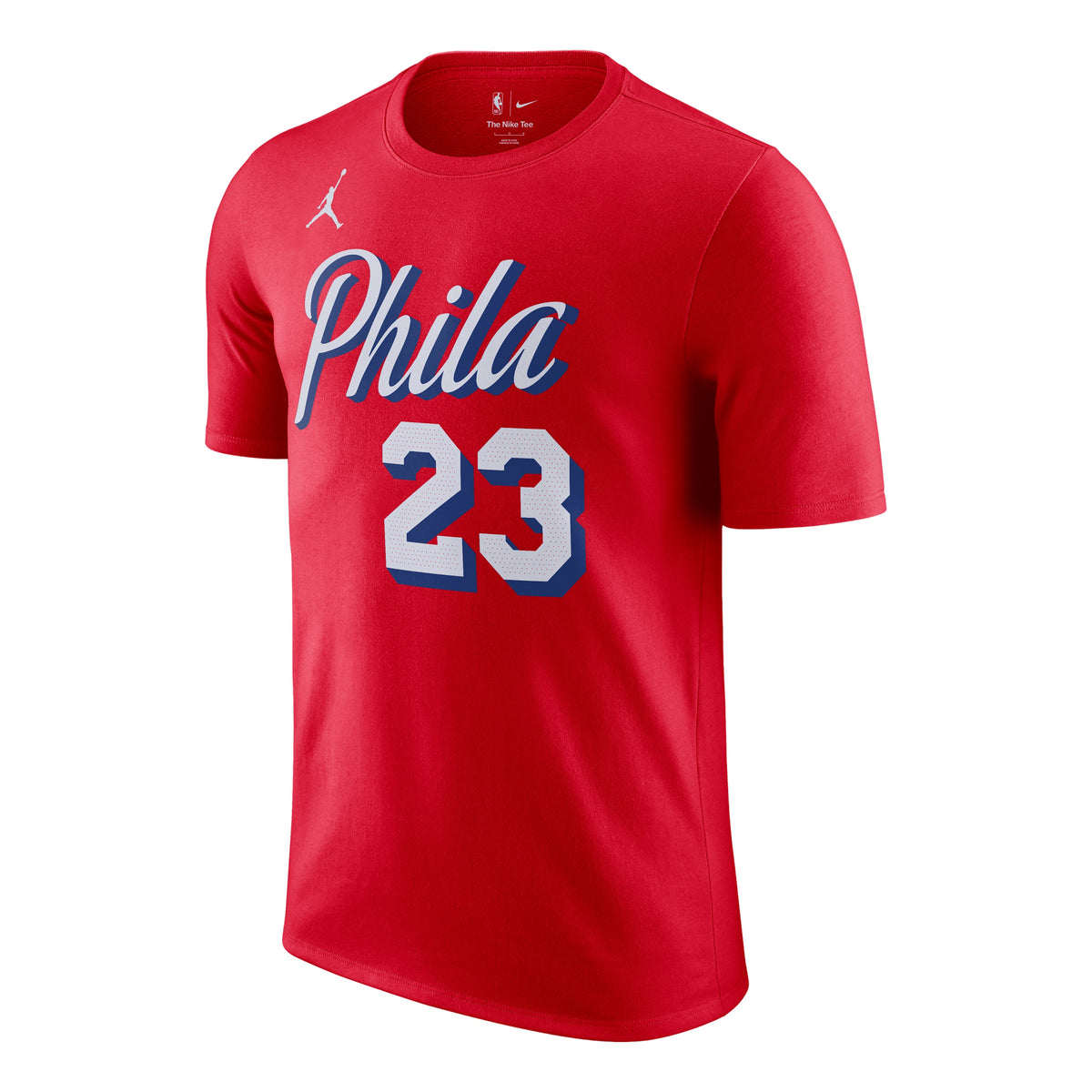 Nike x LeBron James Philadelphia 76ers NBA Essential T-Shirt 'University Red' DV5790-670 - Nike Professional Edition