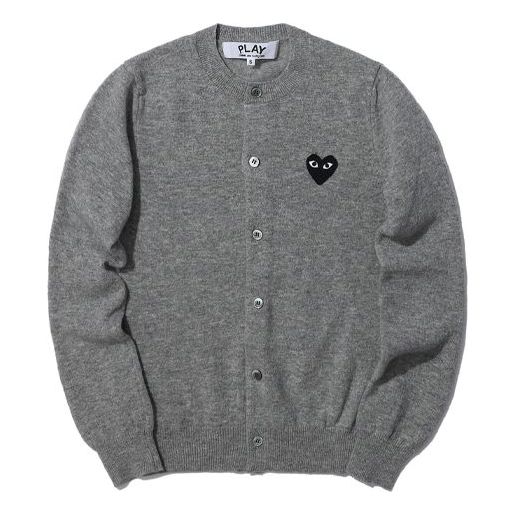 (WMNS) COMME des GARCONS PLAY Cardigan Black Emblem 'Grey' CPXCDDAZN023X-002