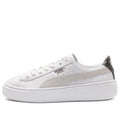 (WMNS) PUMA Basket Platform Low Top Casual Skate Shoes Unisex White 367850-01