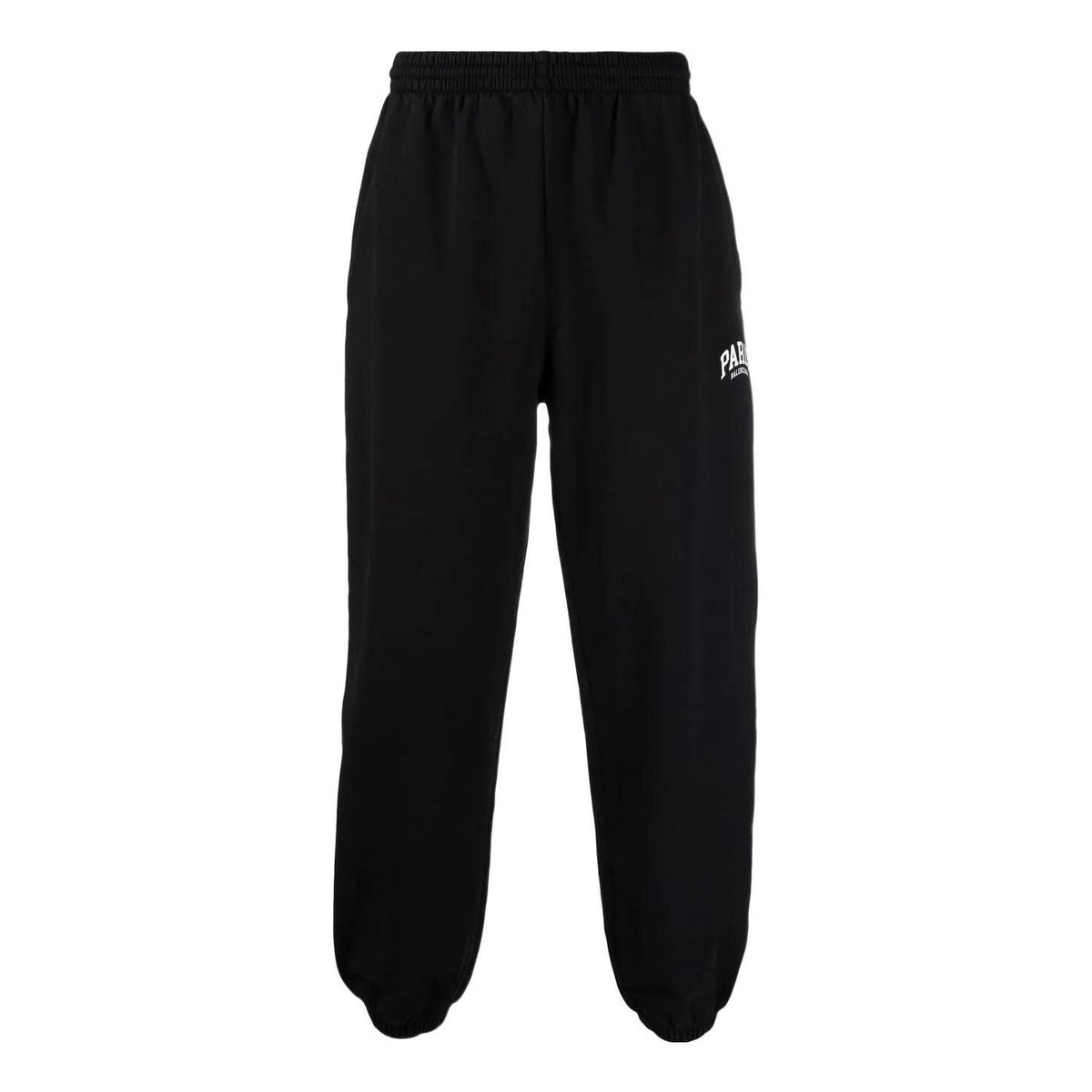 Balenciaga Paris Logo Stretched Knee Sweatpants 'Black White' 675244TLVL81070