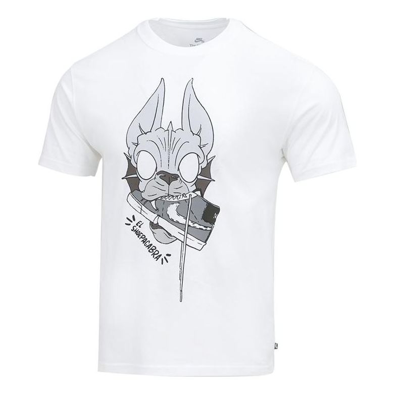 Men's Nike Pattern Printing Short Sleeve White T-Shirt DN7329-100