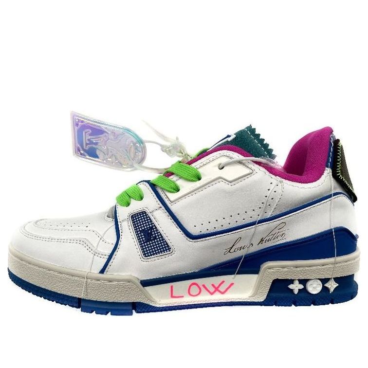 LOUIS VUITTON Trainer Upcycling Sneakers 'White Blue' 1A9D75
