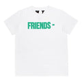 VLONE Friends Back Large Logo Short Sleeve Couple Style White Green VLTE17SS002-WT