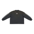 Balenciaga Embroidered BB Sleeve Crewneck Sweater 'Washed Black White' 699191TMVG79034