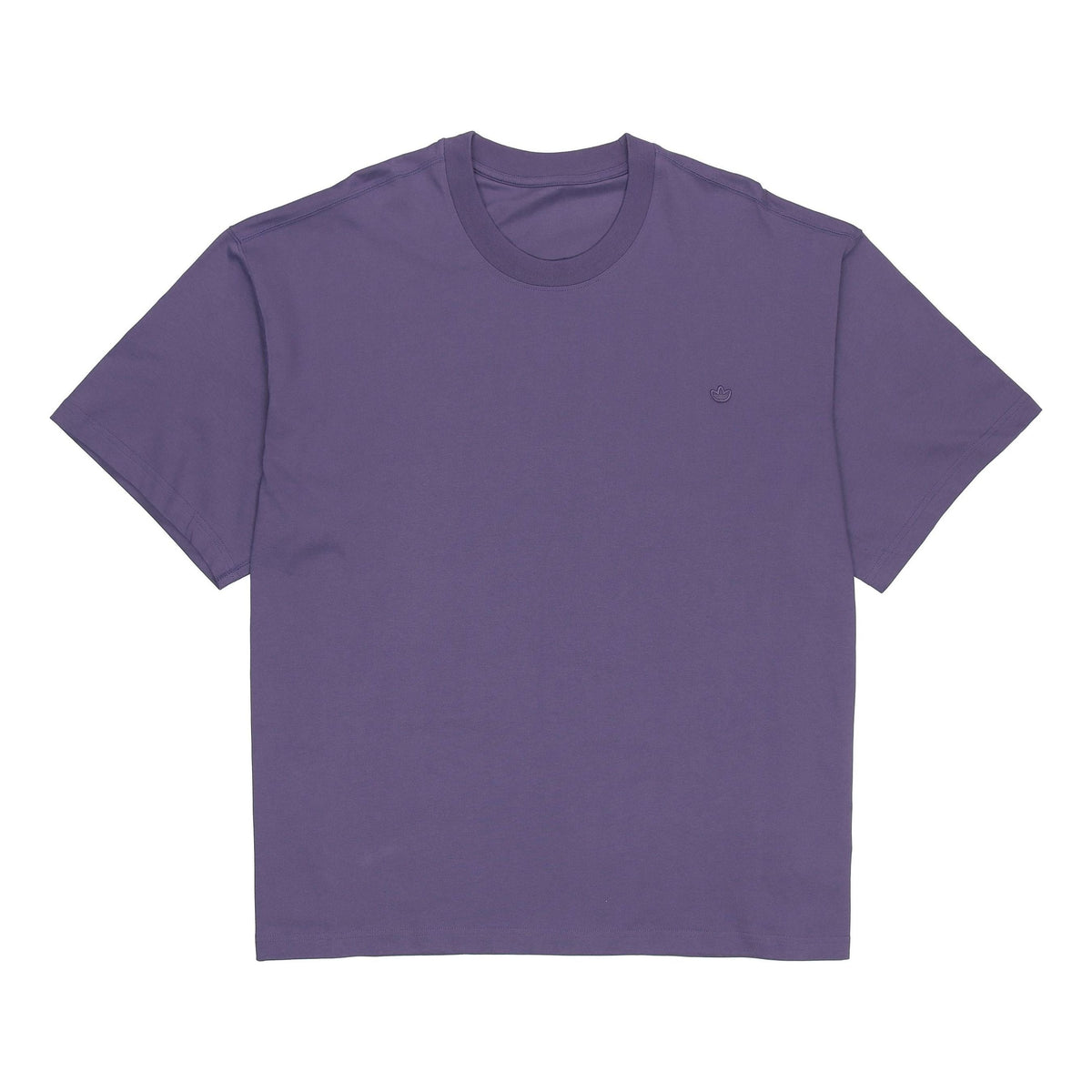 adidas originals C Tee Solid Color Small Label Loose Sports Short Sleeve Couple Style Purple HC8586