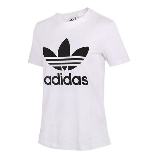 (WMNS) adidas originals Trefoil Printing White CV9889