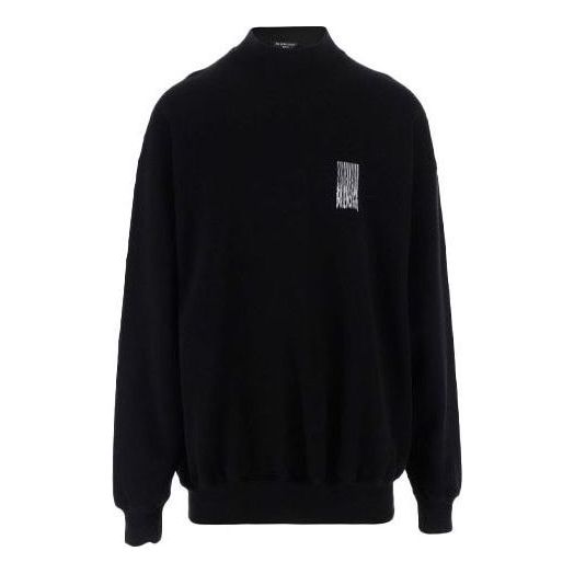 Balenciaga Barcode Crewneck Sweater 'Black' 652981TKVE61070