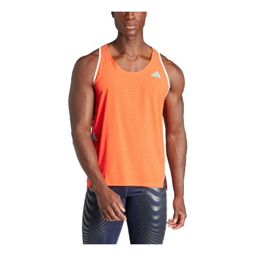 adidas Adizero Running Singlet Logo 'Bright Orange' IQ4926