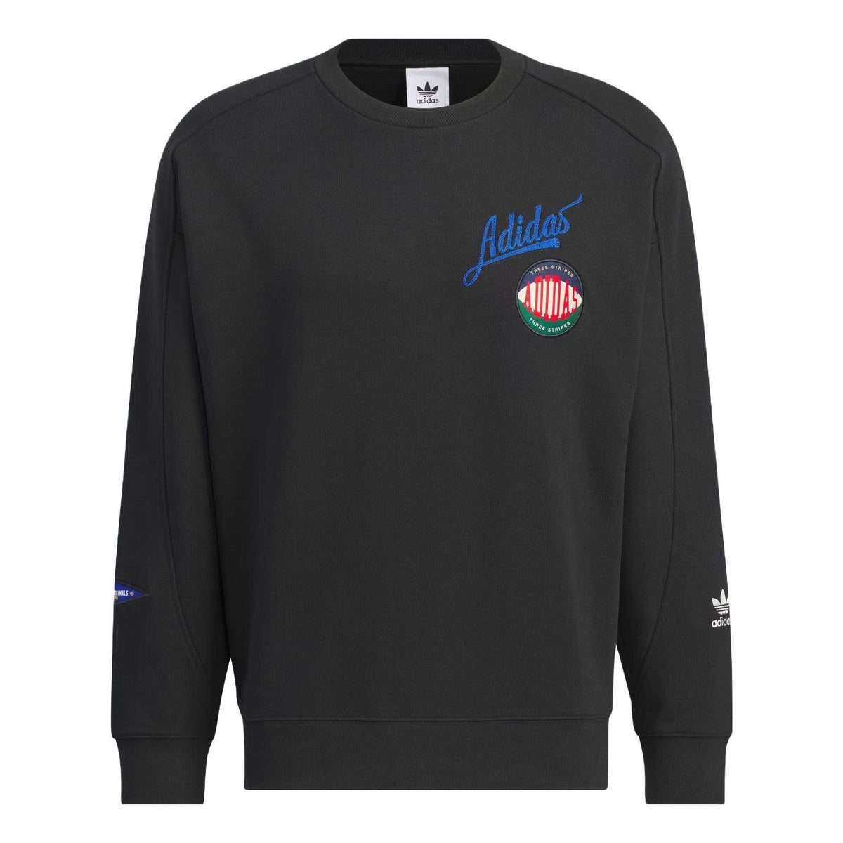 adidas Originals Collegiate Badgework Crew Sweatshirt 'Black' IZ1520