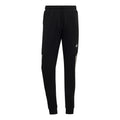 Men's adidas Solid Color Stripe Logo Elastic Waistband Bundle Feet Sports Pants/Trousers/Joggers Black HC5857