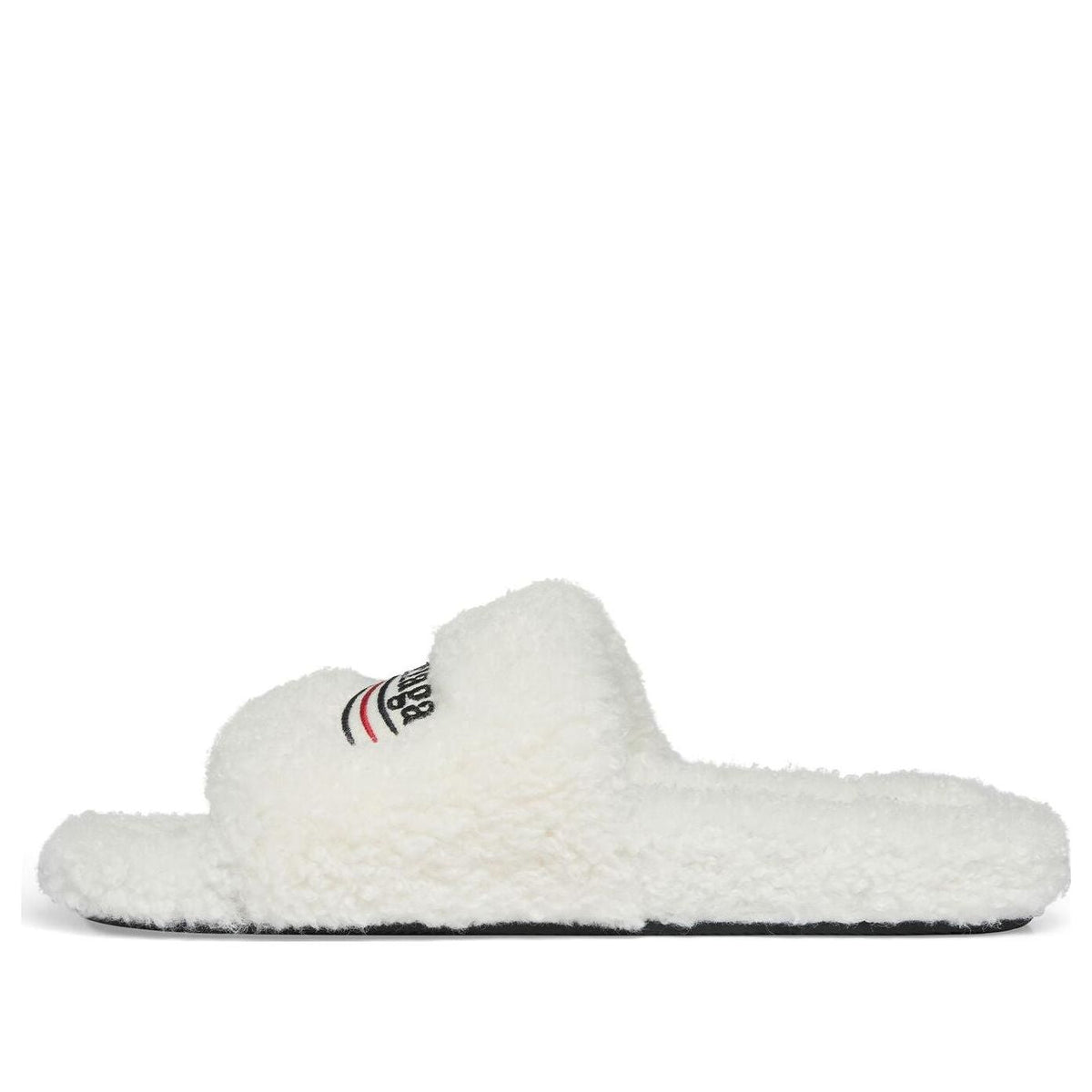 (WMNS) Balenciaga Furry Slides 'White' 654261W2DO19906