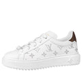 (WMNS) LOUIS VUITTON Time Out Sneakers 'White with Silver Monogram' 1A9HB7