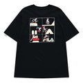 FILA FUSION x Jeremyville Crossover Skateboard Sports Printing Loose Short Sleeve Couple Style Black T11U139103F-BK