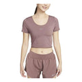 (WMNS) Nike One Classic Dri-FIT Short Sleeve Cropped Twist T-shirt Asia Sizing 'Smokey Mauve' FN2852-208
