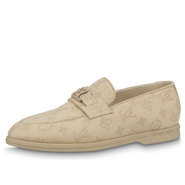 LOUIS VUITTON Estate Loafers Shoes 'Beige Monogram' 1ABFOE
