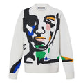LOUIS VUITTON Intarsia Cashmere Wool Crewneck Sweater 'White Multi' 1ABXY7