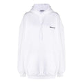 (WMNS) Balenciaga SS21 Small Label Logo Cotton Hoodie White 578135TJV859040