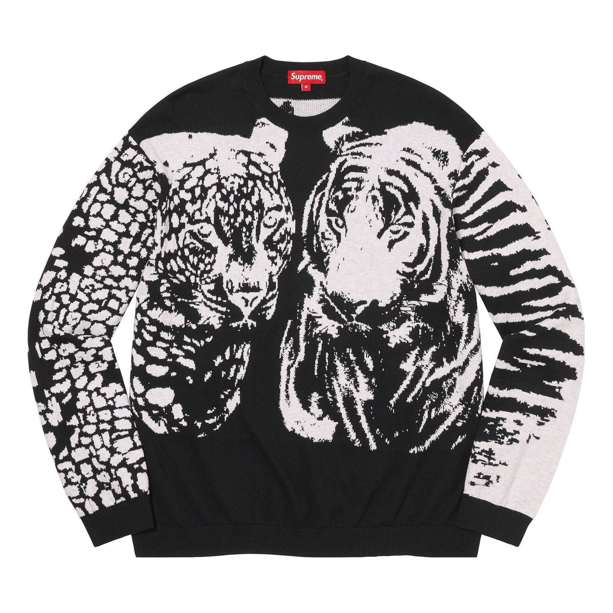 Supreme SS23 Week7 Big Cats Jacquard Sweater 'Black' SUP-SS23-149