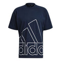 adidas U Big Logo T Printing Sports Round Neck Short Sleeve Navy Blue GU4292