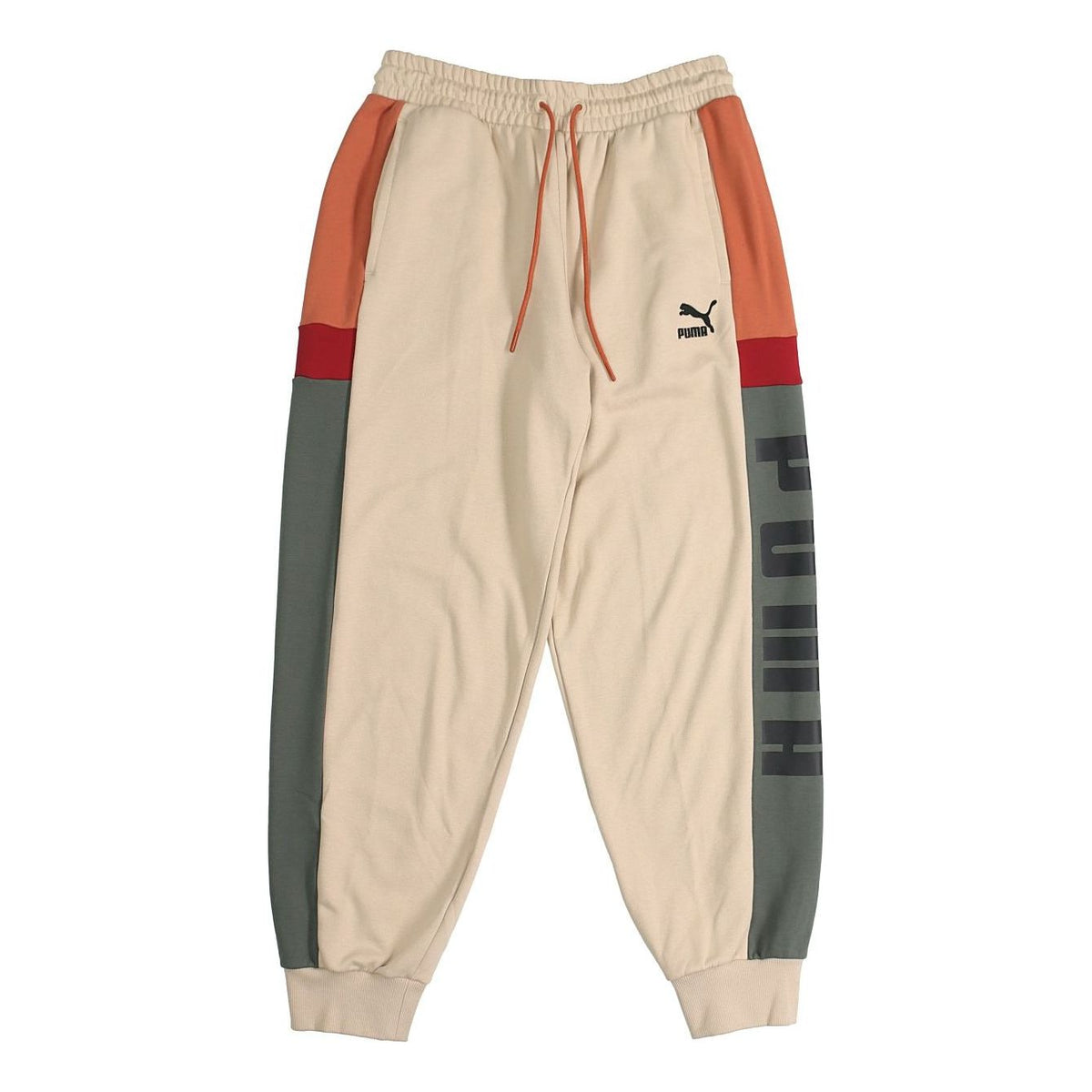 PUMA Retro Block Sweatpant 'Beige Grey Red Black' 530714-12