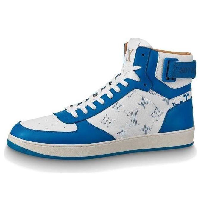 LOUIS VUITTON LV Rivoli Ankle Sneakers 'White Blue' 1A5E