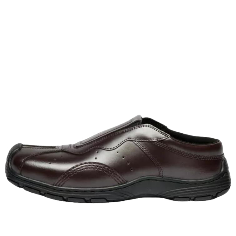 Dr. Martens Aurix Mules Satin Finish Leather Slip On Mules 'Oxblood' 42292600