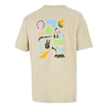 PUMA Athleisure Casual Sports Cartoon Printing Round Neck Short Sleeve Khaki 533039-42