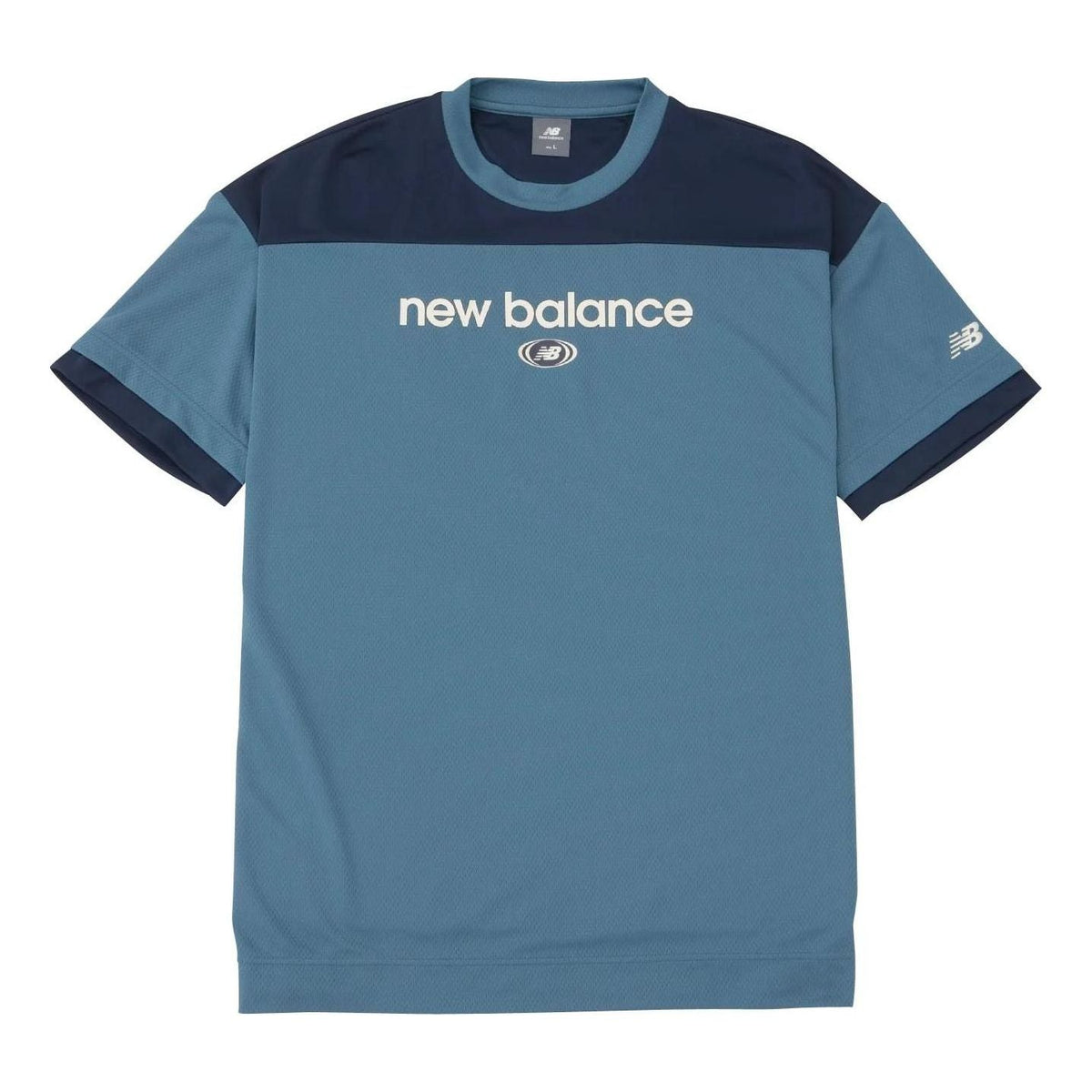 New Balance Linear Logo Honeycomb Mesh T-shirt Asia Sizing 'Elemental Blue' AMT45072-EUB