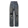 (WMNS) Balenciaga Patched Pockets Baggy Jeans 'Blue' 751111TDW143359