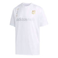 Men's adidas neo Logo Printing Sports Round Neck Short Sleeve White T-Shirt EI4518
