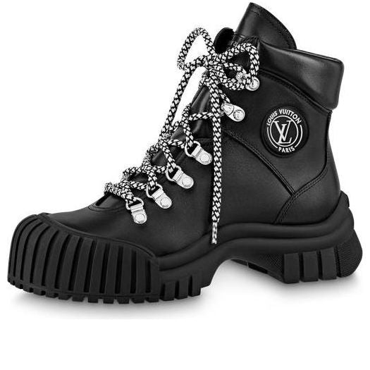 (WMNS) LOUIS VUITTON LV Ruby Flat Ranger Boots 'Black' 1AAM5U