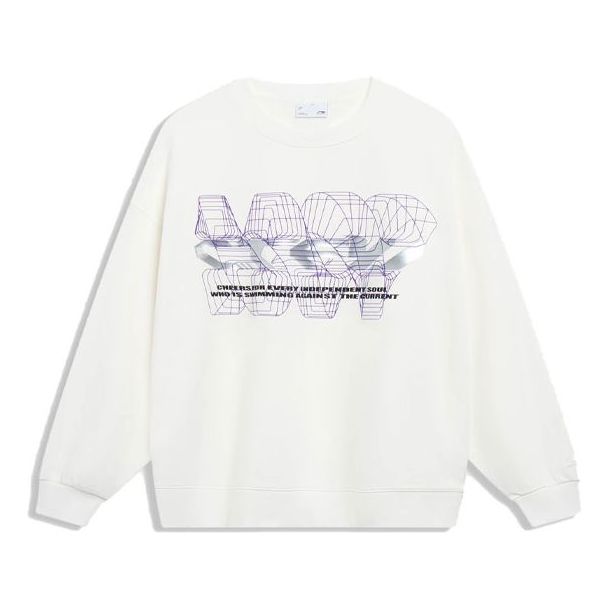 Li-Ning Counterflow Graphic Sweatshirt 'White' AWDT529-2