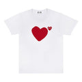 (WMNS) COMME des GARCONS PLAY Double Sided Short Sleeves Tee 'White' AZ-T221-051-1