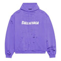 Balenciaga Caps Destroyed Hoodie 'Purple' 659403TKVB63078