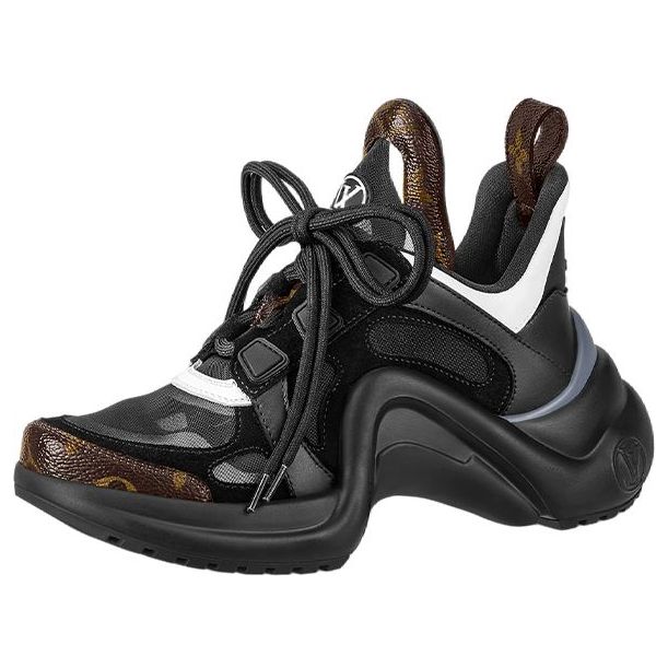 (WMNS) LOUIS VUITTON LV Archlight Sneakers 'Black with Brown Monogram' 1A9RQV