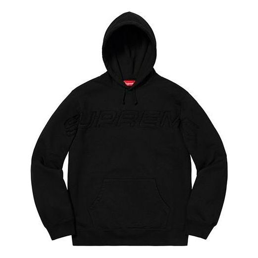 Supreme Set In Logo Hooded Sweatshirt 'Black' SUP-SS19-098