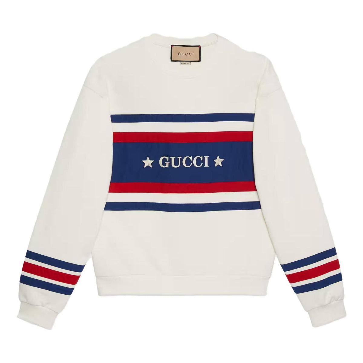Gucci Cotton Jersey Sweatshirt With Embroidery 'Off White' 746988-XJFK1-9088