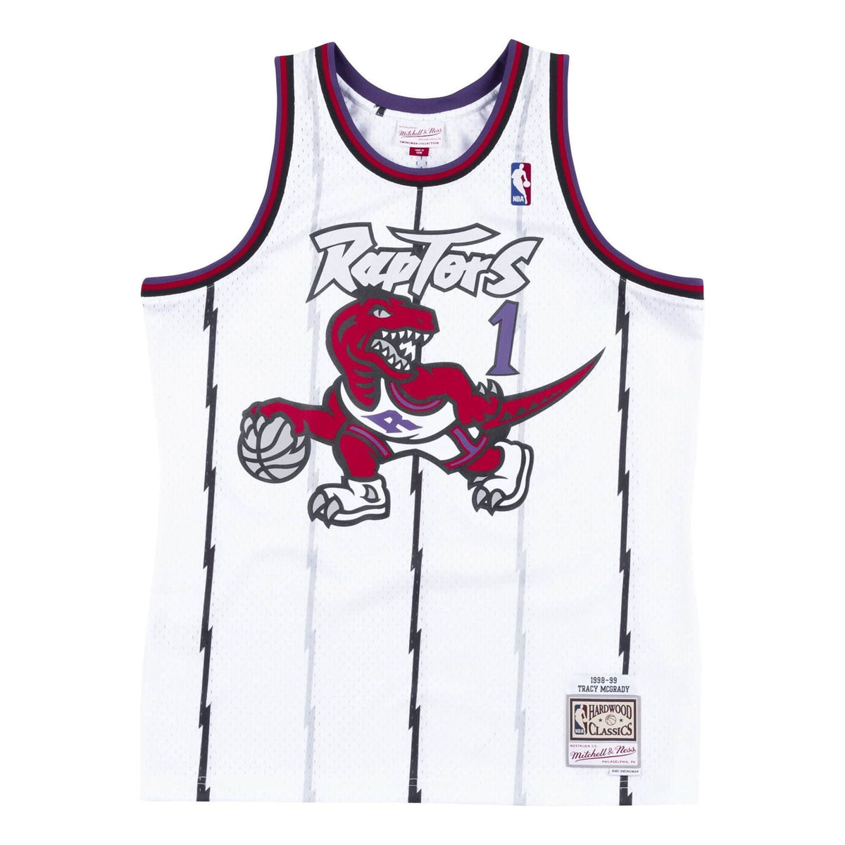 Mitchell & Ness NBA Swingman Jersey Toronto Raptors 1998-99 Tracy McGrady 'White' SMJYAC18106-TRAWHIT98TMC